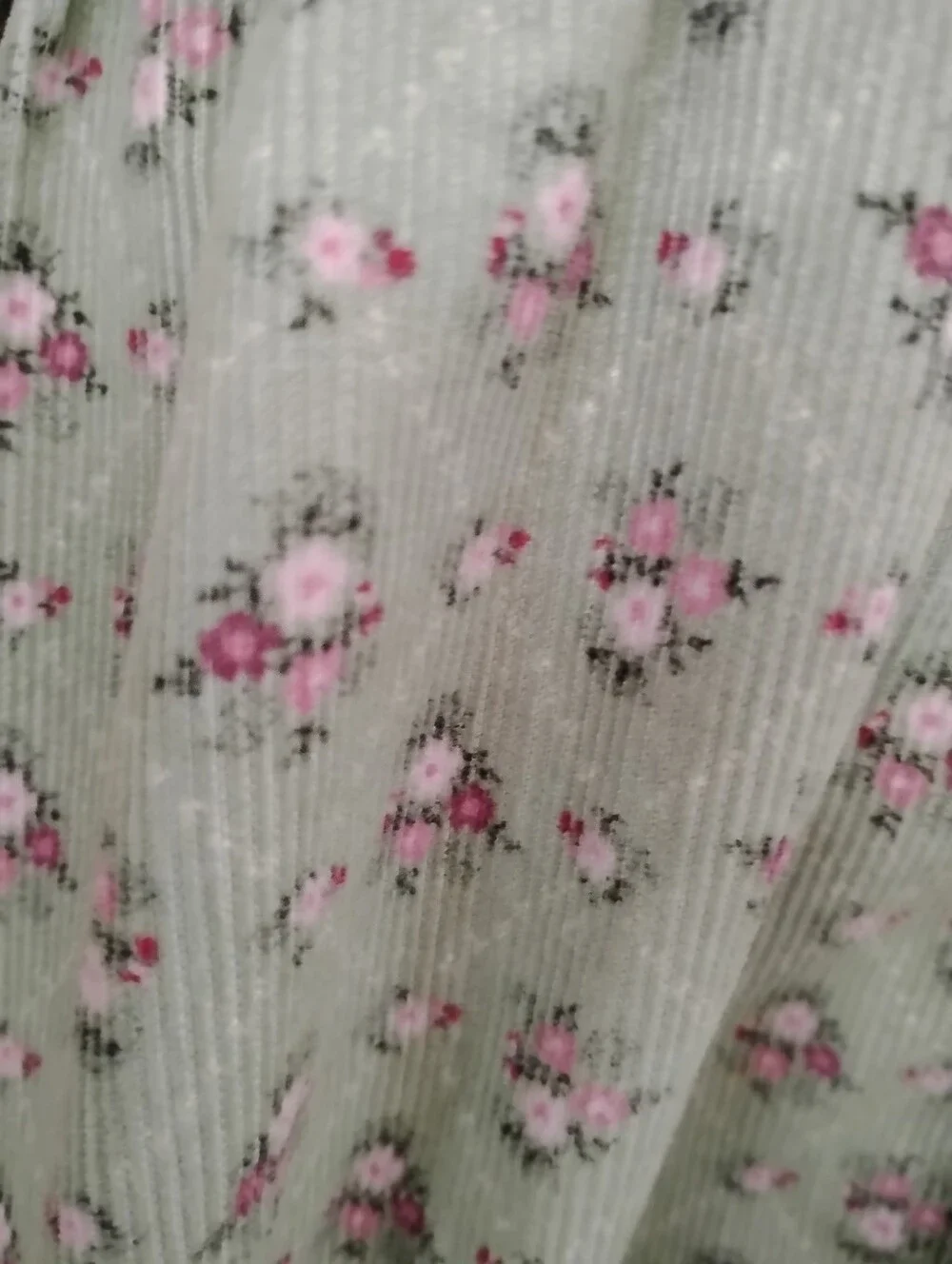 Gymboree Corduroy Trellis Floral Fall Winter Dress 7 Green Long Sleeve Modest